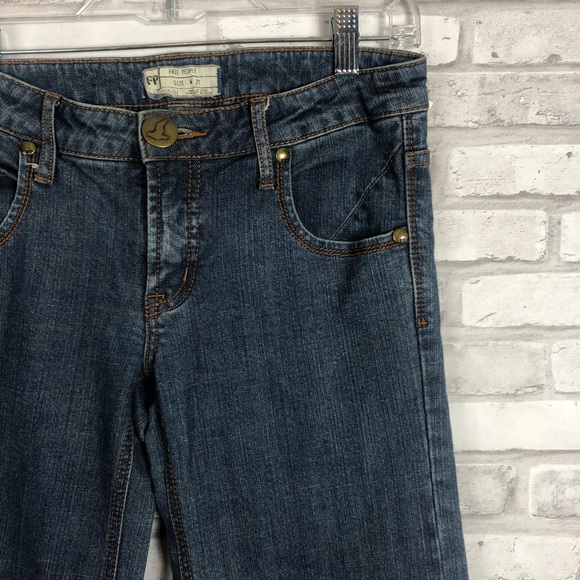 Free People Wide Leg Flare Jeans 27 - Picture 3 of 6